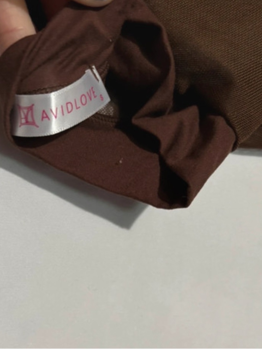 Avidlove Y2K Brown Sheer Mesh Shrug Long Sleeve Top Small - Picture 5 of 5